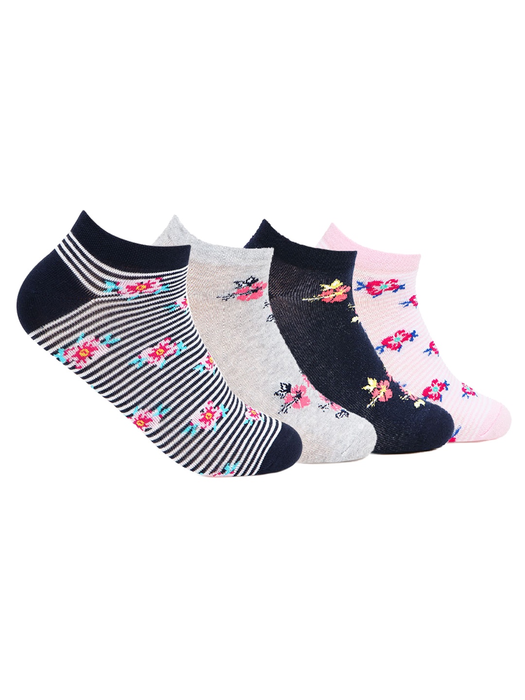 

Bonjour Women Pack Of 4 Assorted Ankle-Length Socks