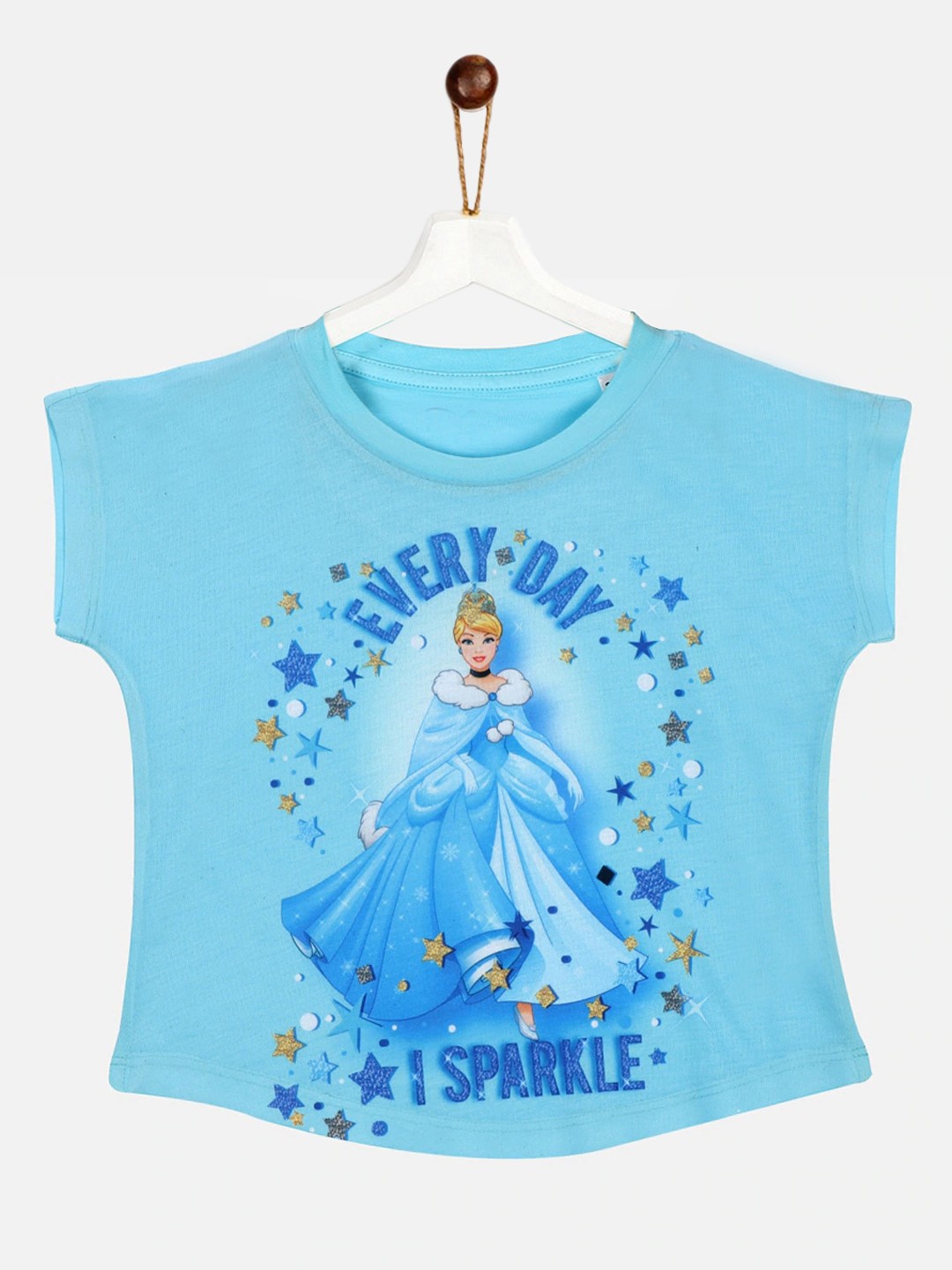 

YK Disney Girls Blue Printed Top