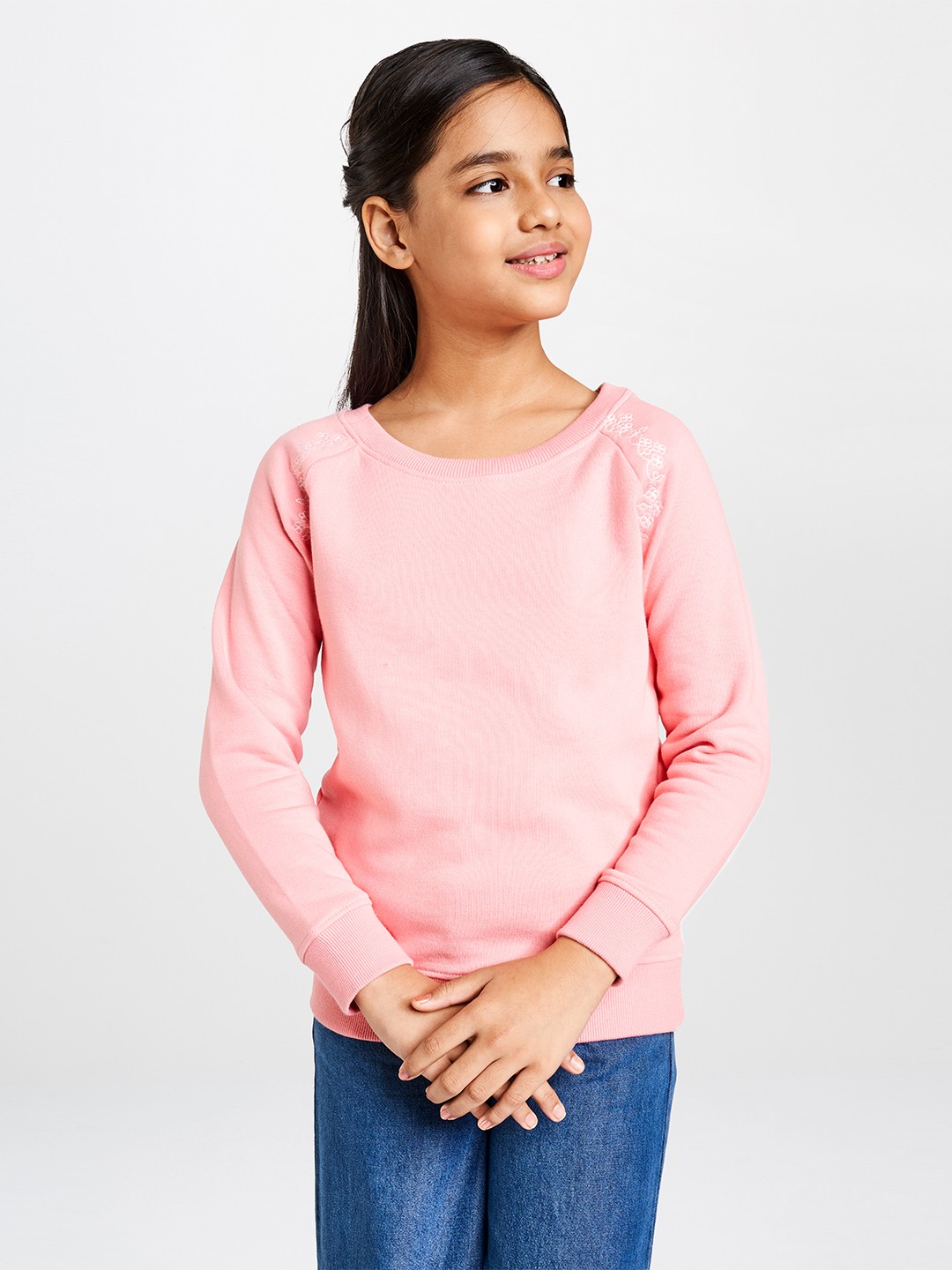 

Global Desi Pink Solid Regular Top