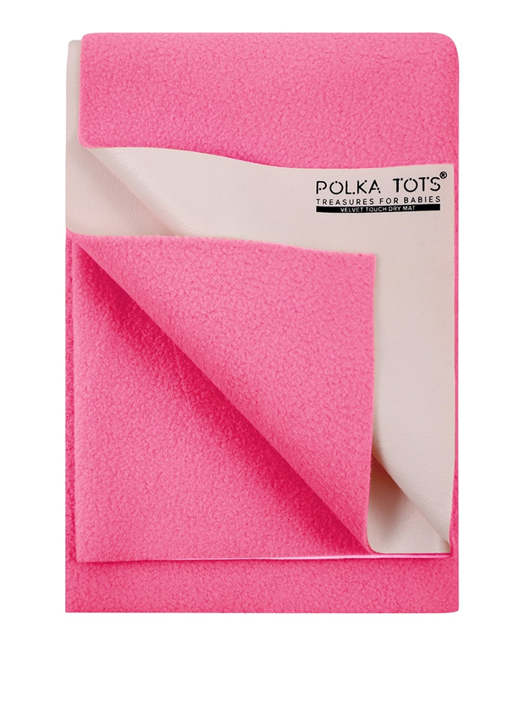 

Polka Tots Kids Pink Solid Bed Protector Reusable Dry Sheet