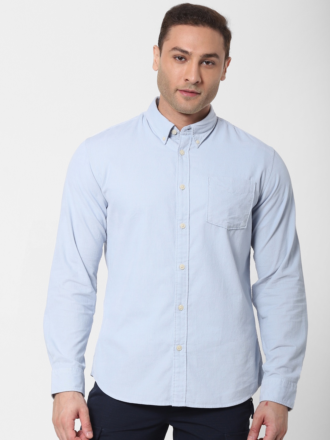 

SELECTED Men Blue Slim Fit Casual Shirt