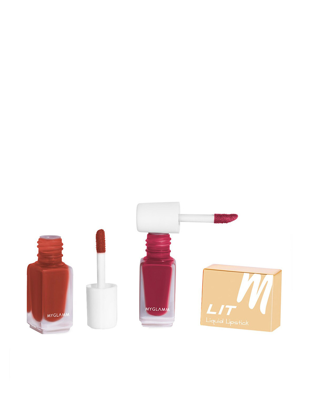 

MyGlamm Lit 2 In 1 Liquid Matte Lipstick Uncensored 4 g, Brown