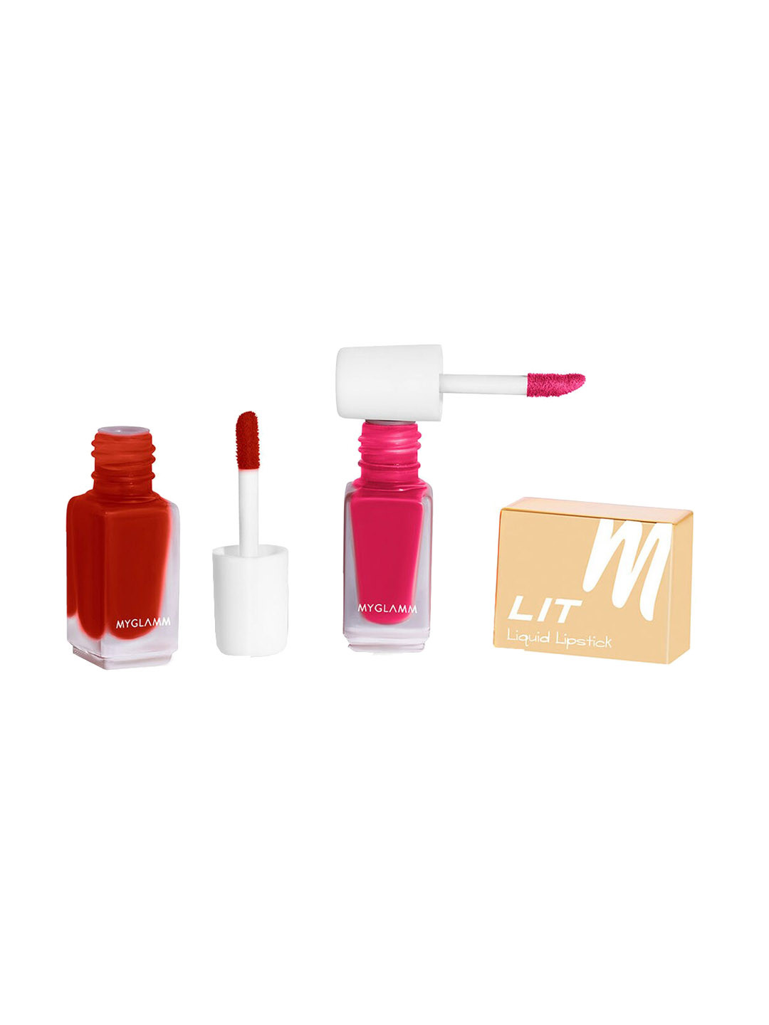 

MyGlamm Hot Mama LIT 2 In 1 Liquid Matte Lipstick, Red