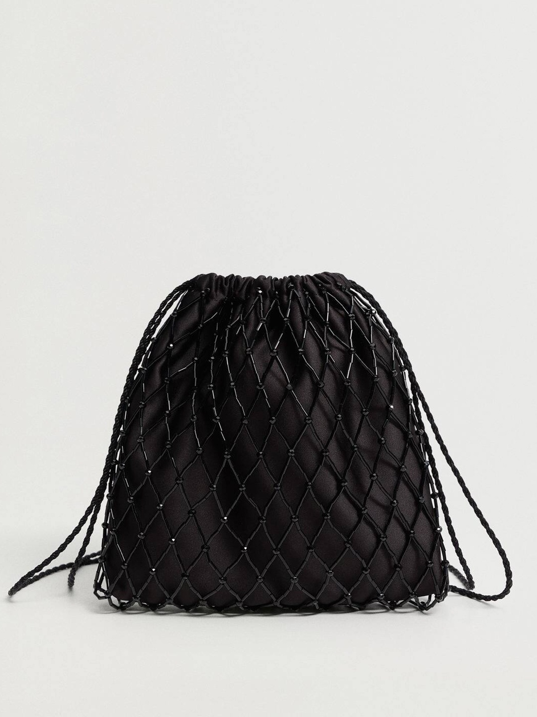 

MANGO Black Fish Net Design Potli