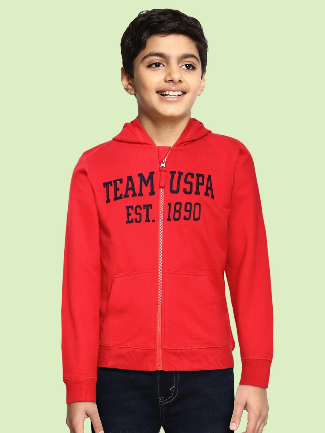 

U.S. Polo Assn. Kids Boys Red Printed Sweatshirt
