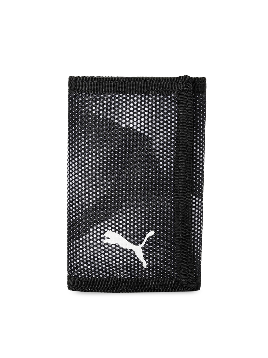 

Puma Unisex Black & White Printed Three Fold Wallet