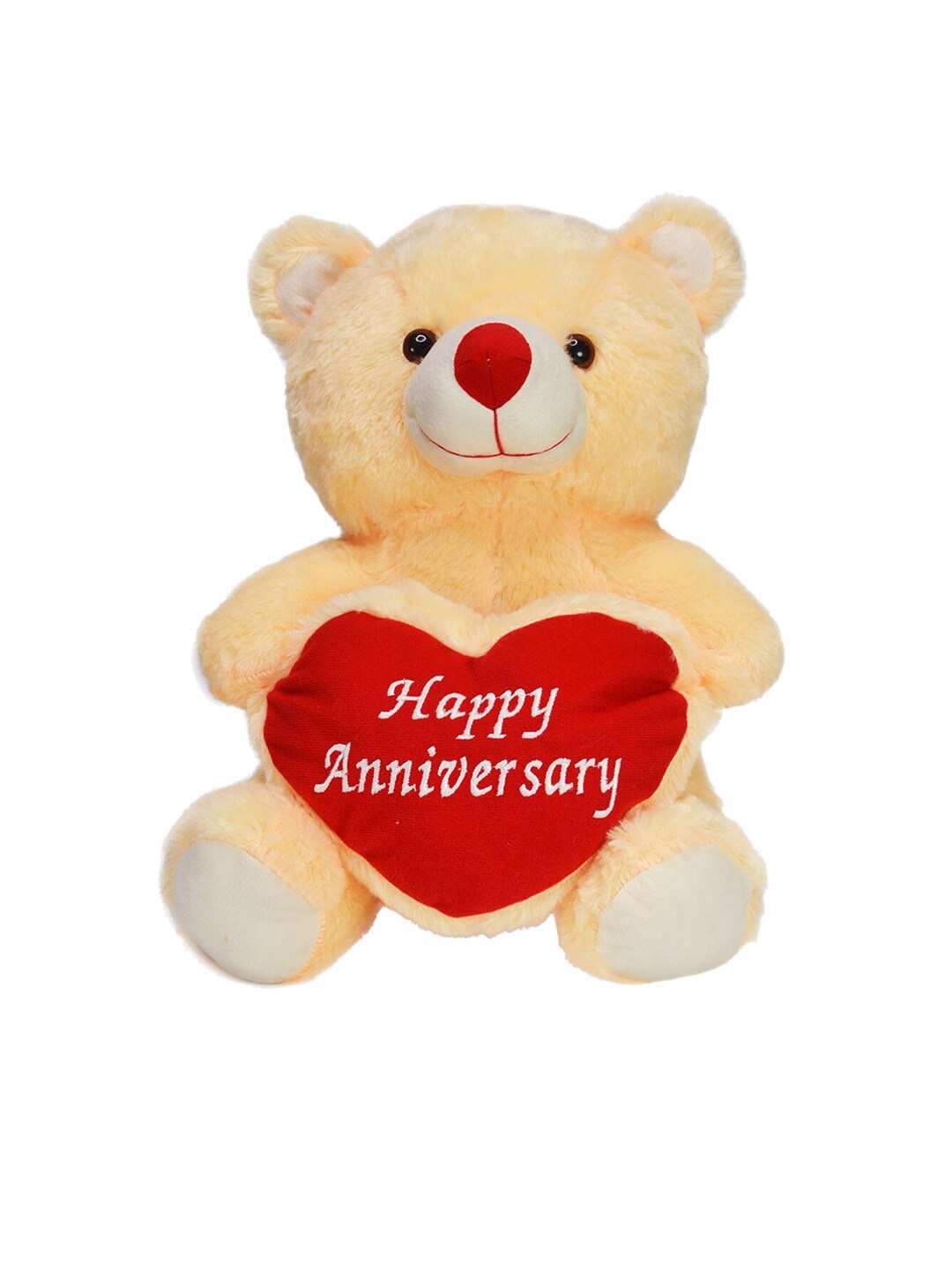 

Ultra Unisex Kids Peach-Coloured & Red Anniversary Teddy Bear Soft Toy