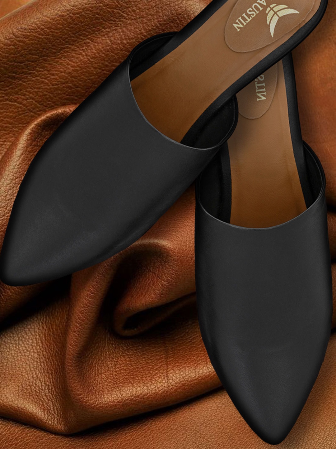 

AADY AUSTIN Women Black Solid Mules