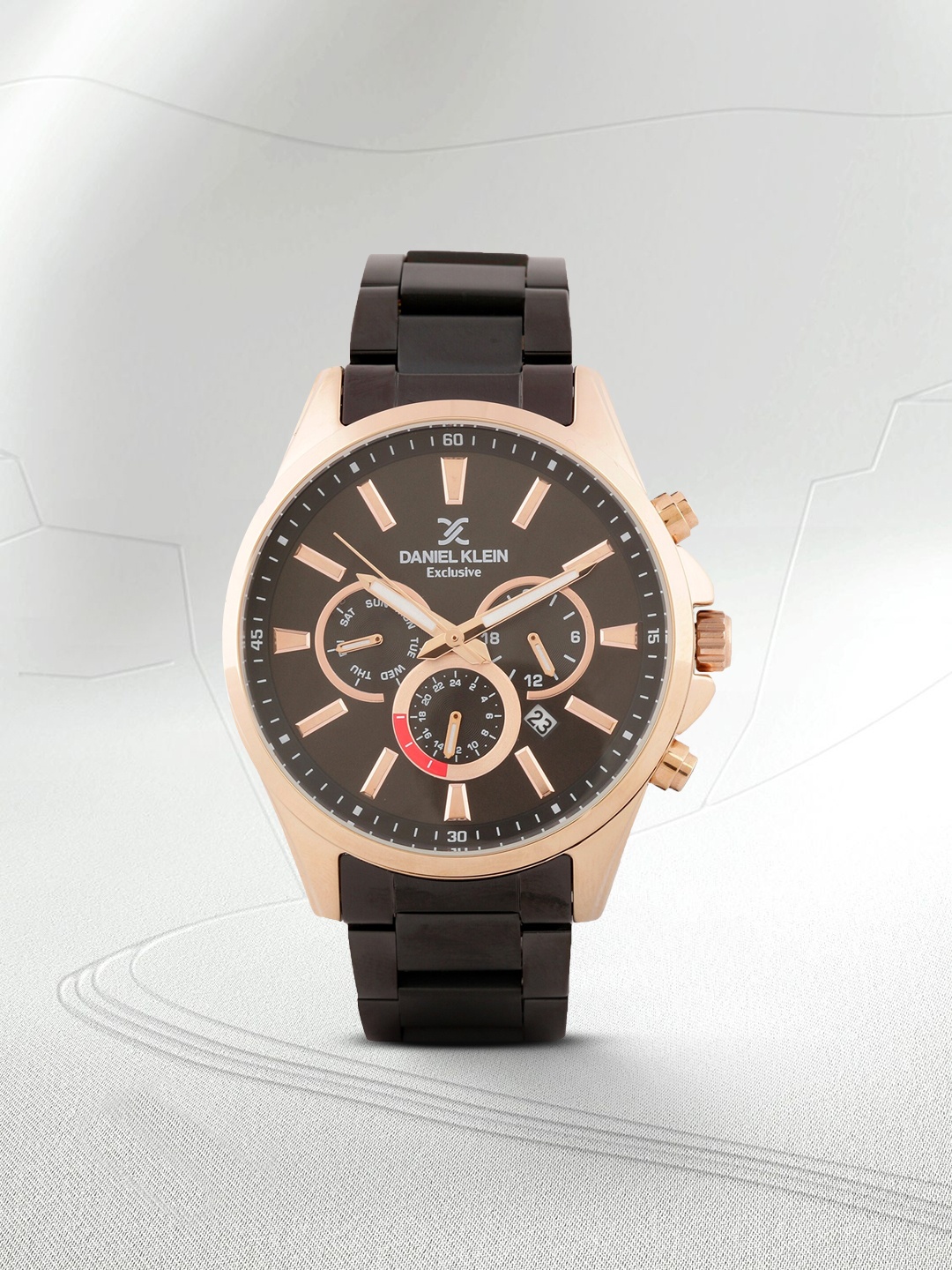 

Daniel Klein Men Black & Rose Gold Analogue Watch