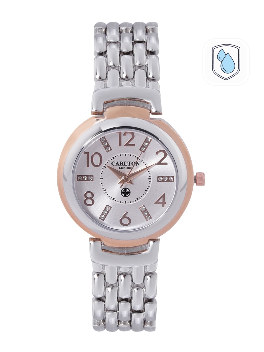 

Carlton London Women Silver-Toned Bracelet Style Straps Analogue Watch CL045RGSL 2