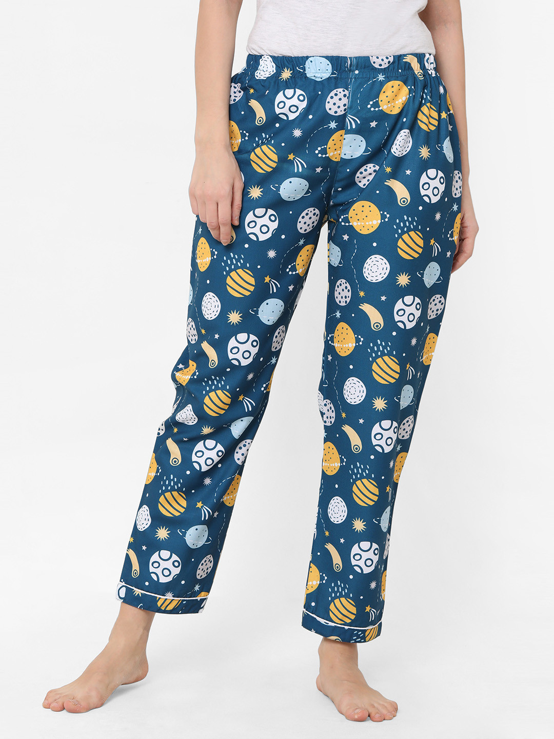 

FashionRack Women Blue Printed Lounge Pants