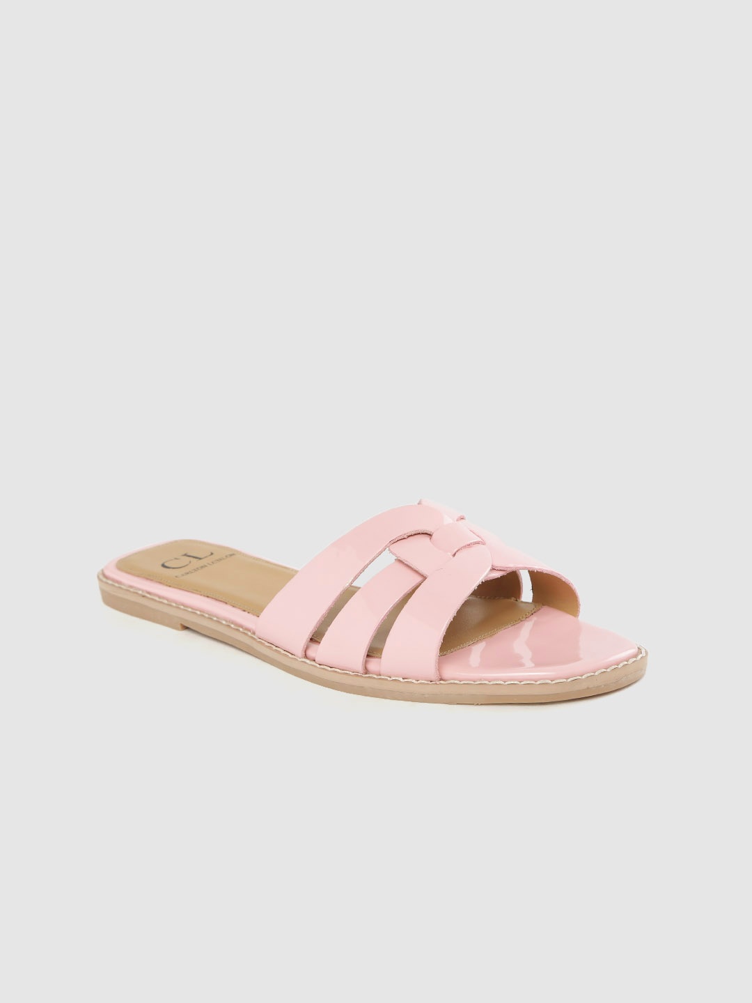 

Carlton London Women Pink Solid Open Toe Flats