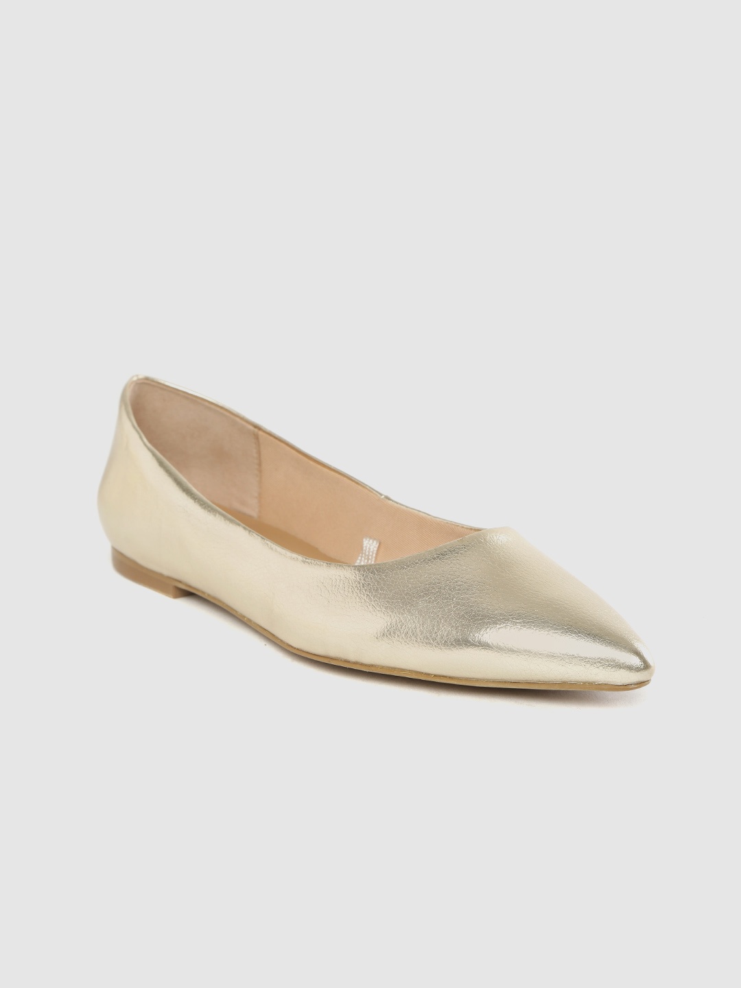 

Carlton London Women Gold-Toned Solid Ballerinas