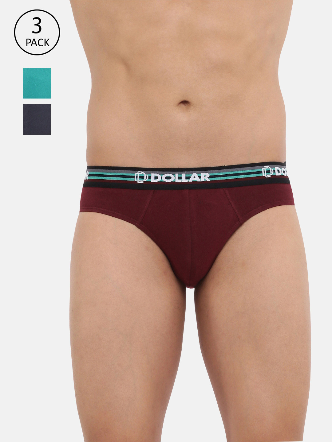 

Dollar Bigboss Men Pack of 3 Shuffle Intellisoft Cotton Spandex Brief MDBR-13-FLEXIBRF-PO3, Assorted