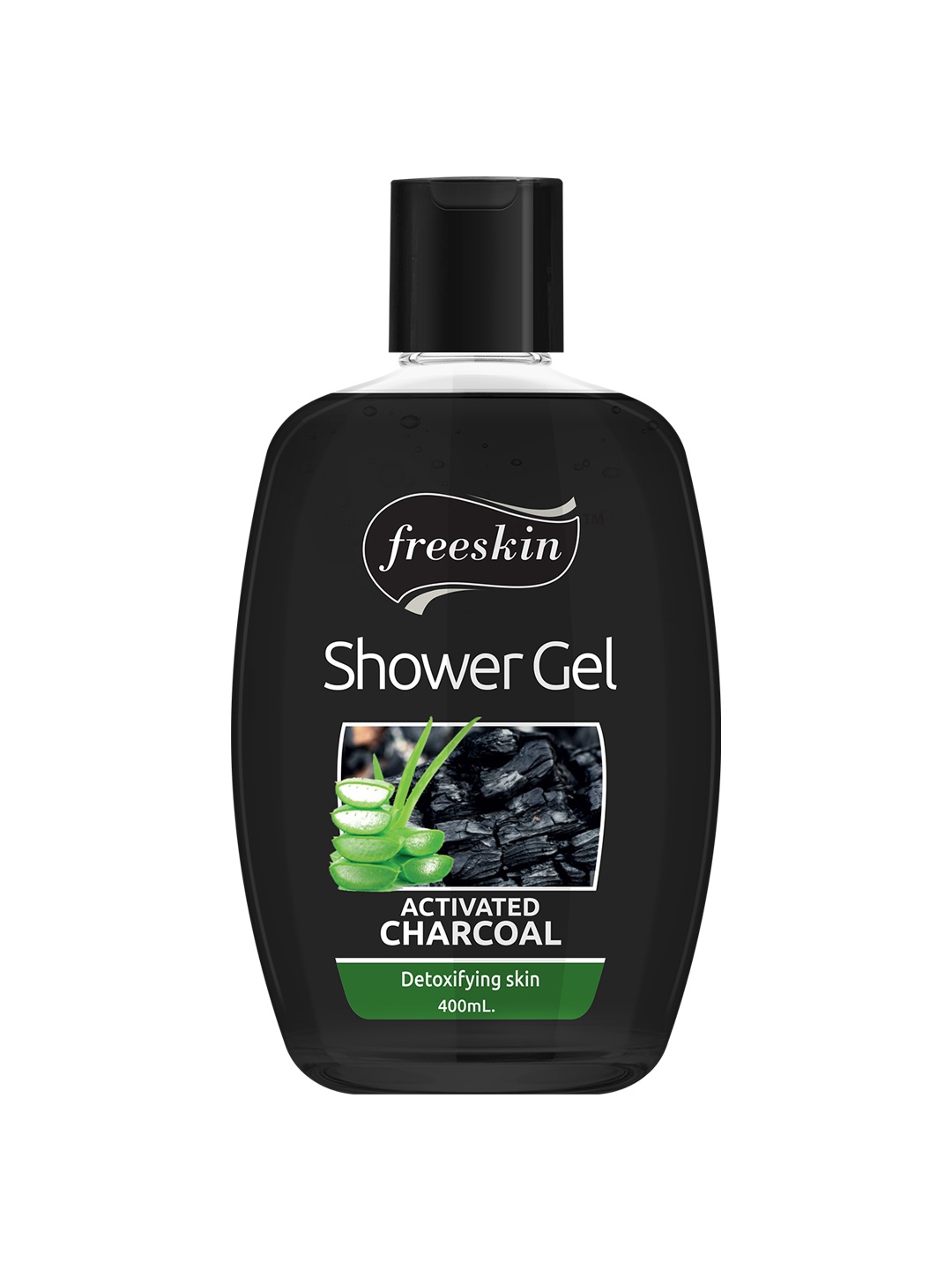 

Freeskin Charcoal Shower Gel 400 ml, Black