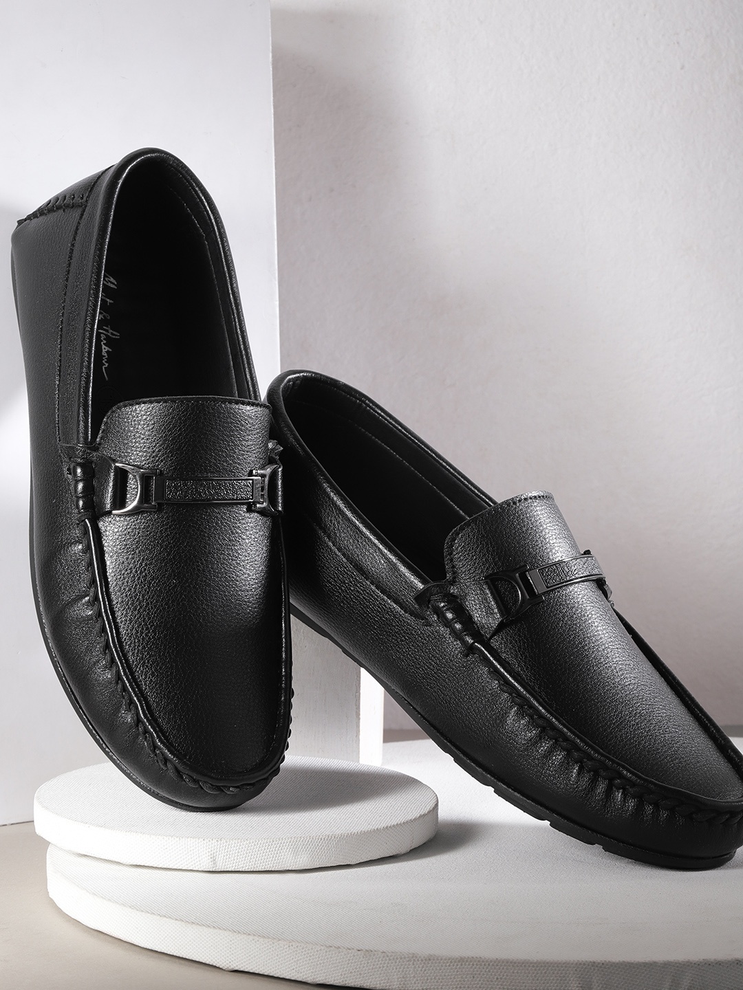 

Mast & Harbour Men Black Horsebit Loafers