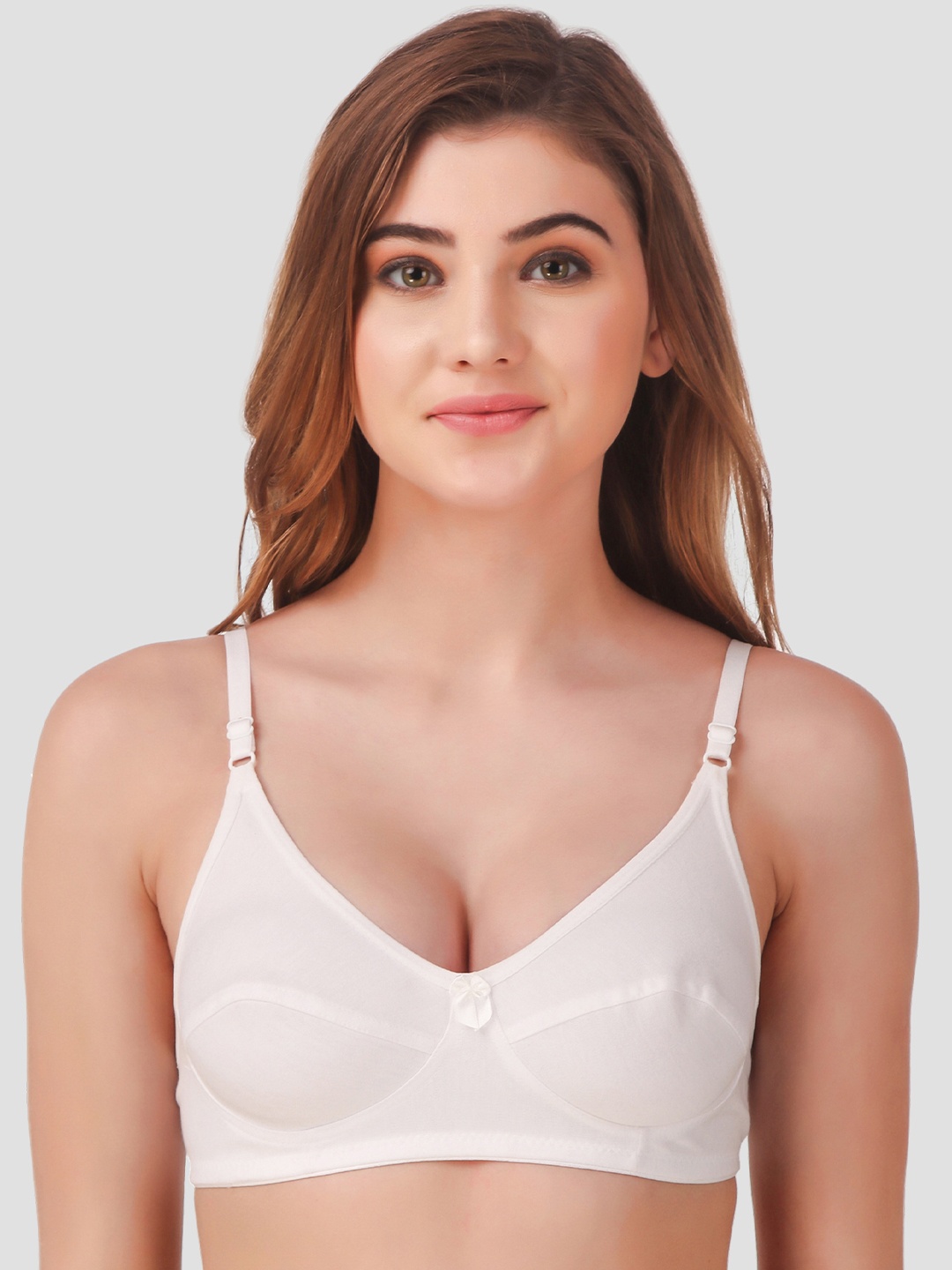 

Fasense White Solid Non-Wired Non Padded Everyday Bra BV004C32B