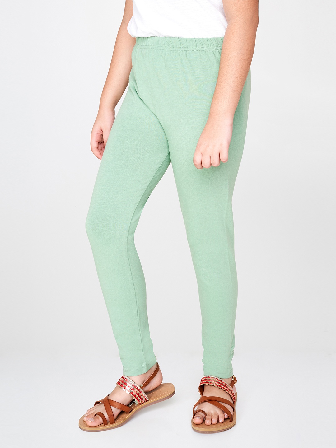 

Global Desi Girls Green Regular Trousers