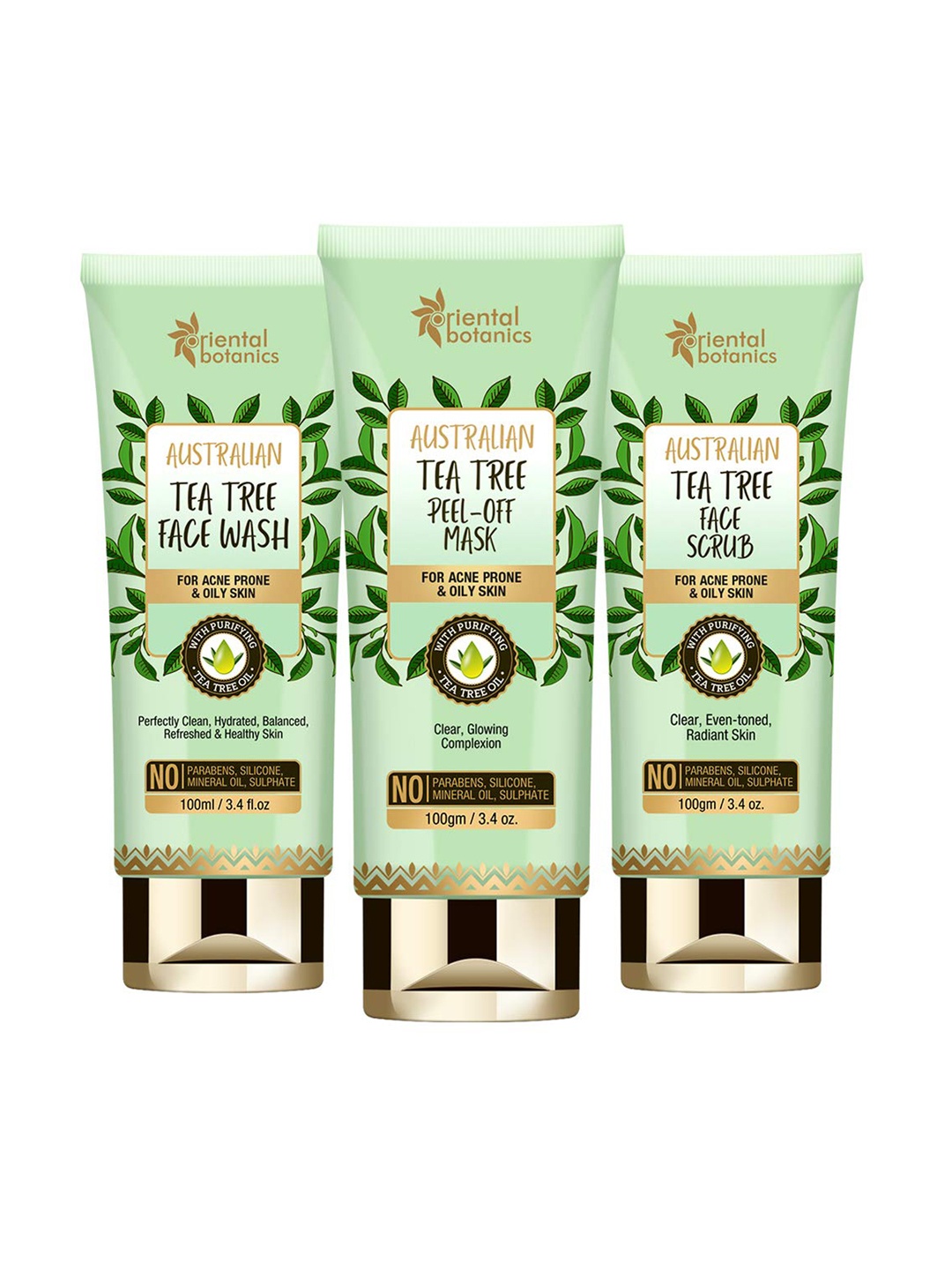 

Oriental Botanics Unisex Green Australian Tea Tree Face Care Combo 300 ml
