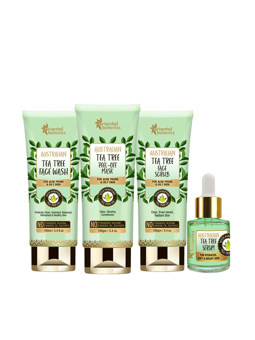 

Oriental Botanics Unisex Green Australian Tea Tree Radiant Glow Combo 350 ml