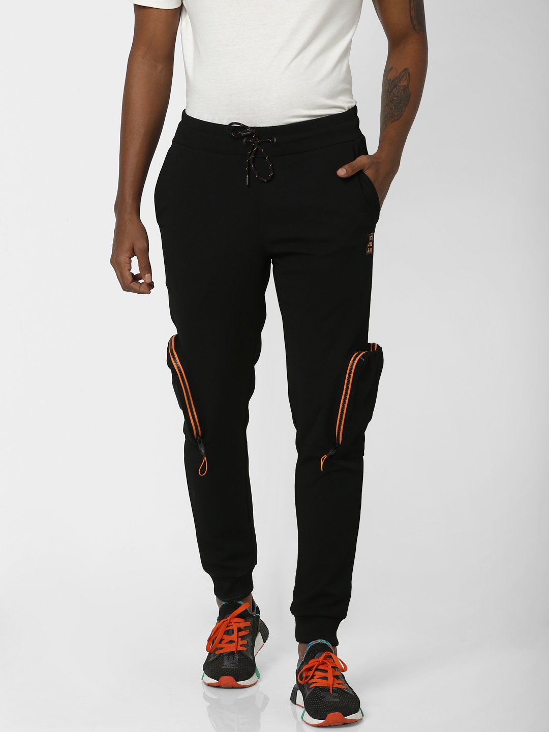 

Jack & Jones Men Black Solid Slim Fit Joggers