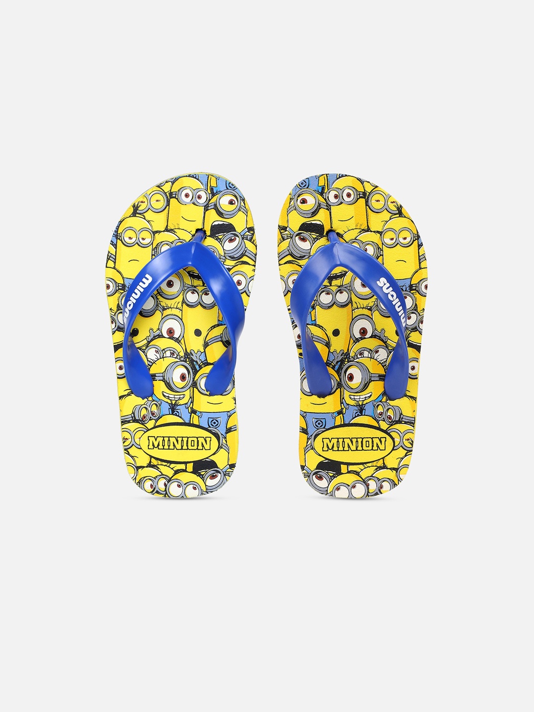 

Kids Ville Boys Yellow & Blue Minions Printed Thong Flip-Flops
