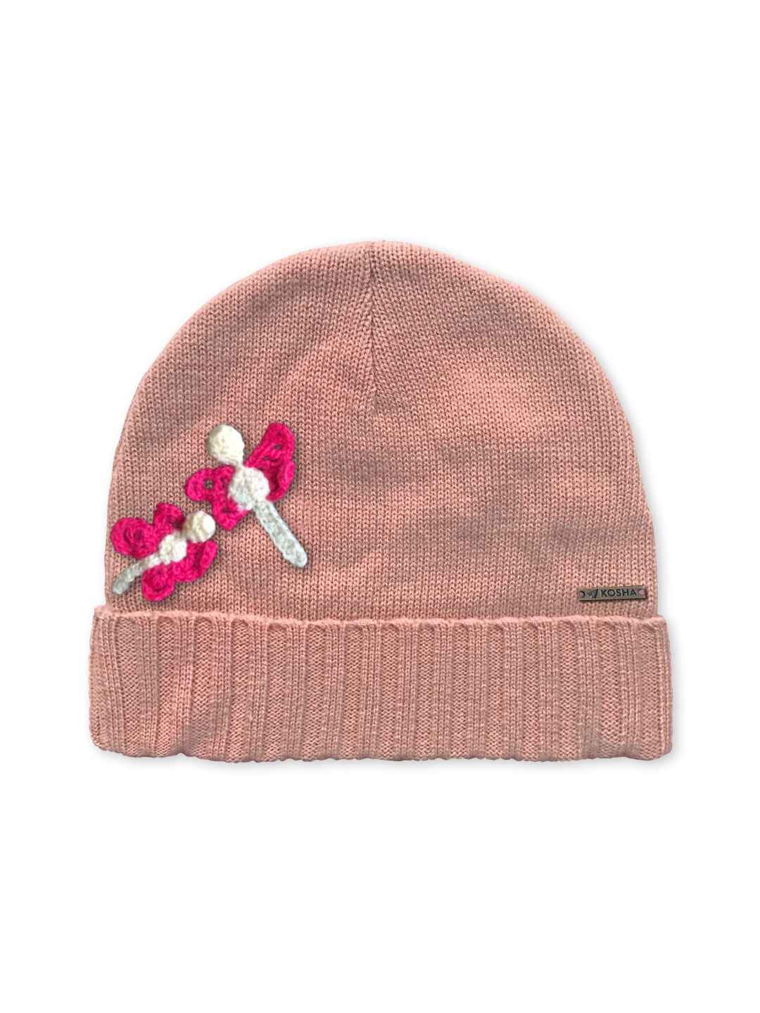 

Kosha Boys Peach-Coloured & Pink Embroidered Beanie