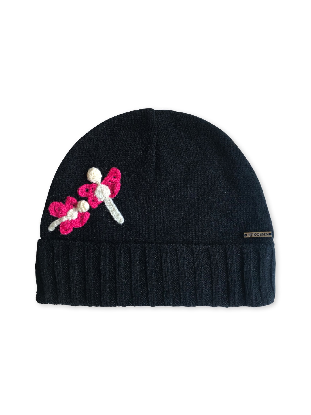 

Kosha Boys Black Acrylic Wool Animal Applique Cap