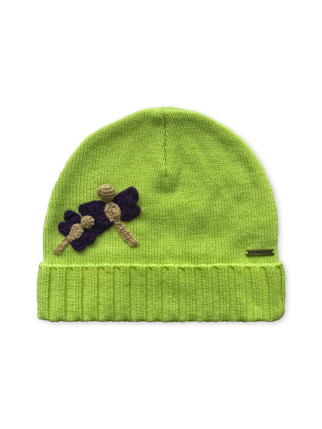 

Kosha Boys Green Acrylic Wool Animal Applique Cap