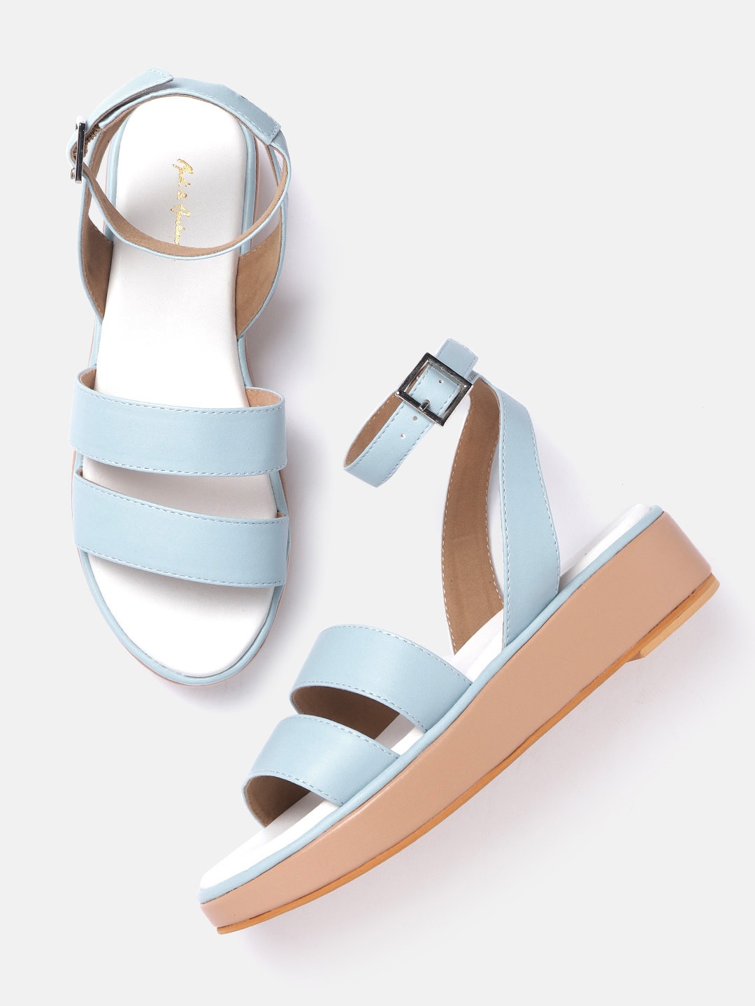 

Mast & Harbour Blue Flatform Heels