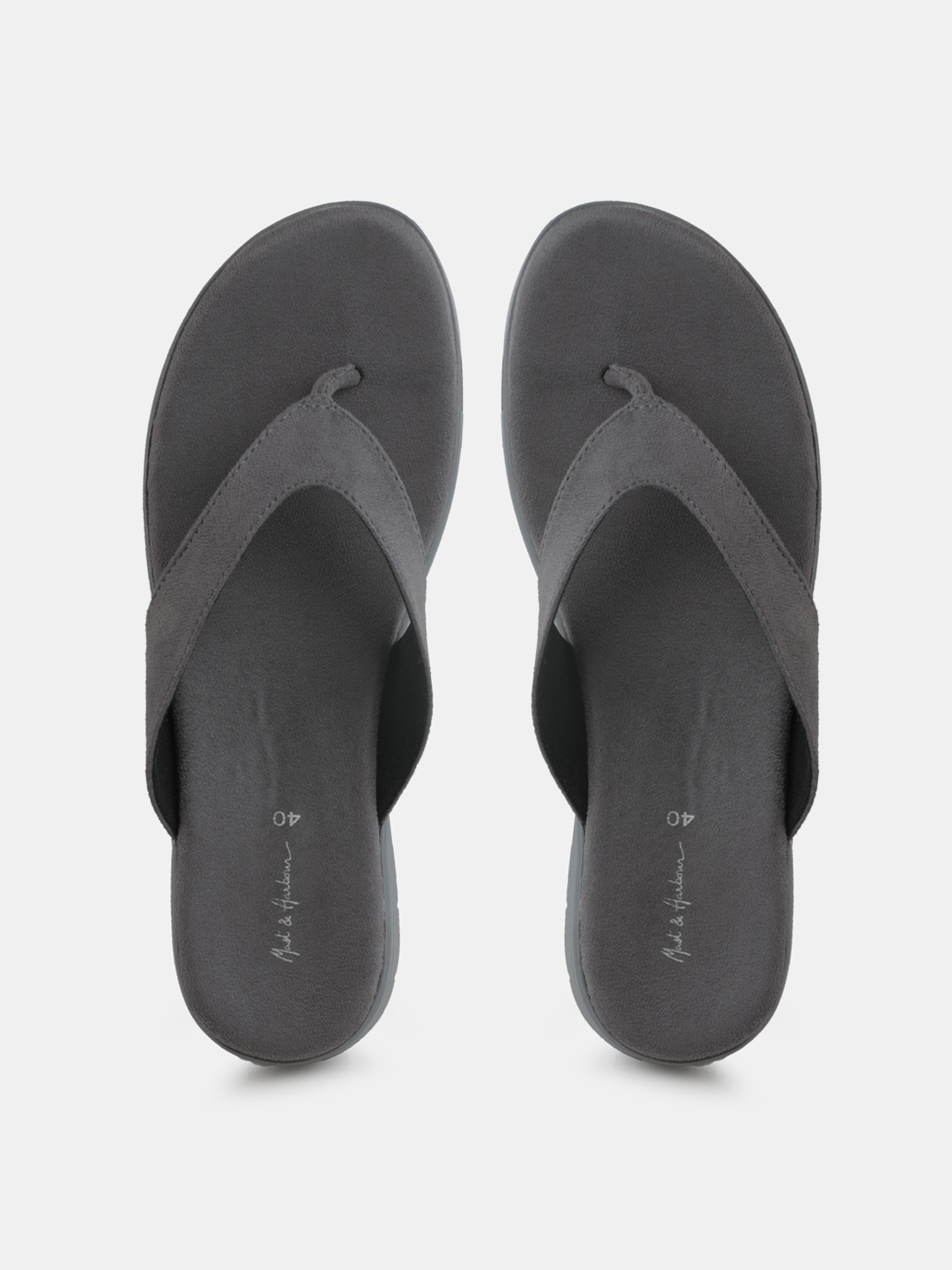 

Mast & Harbour Women Grey Solid Comfort Heels