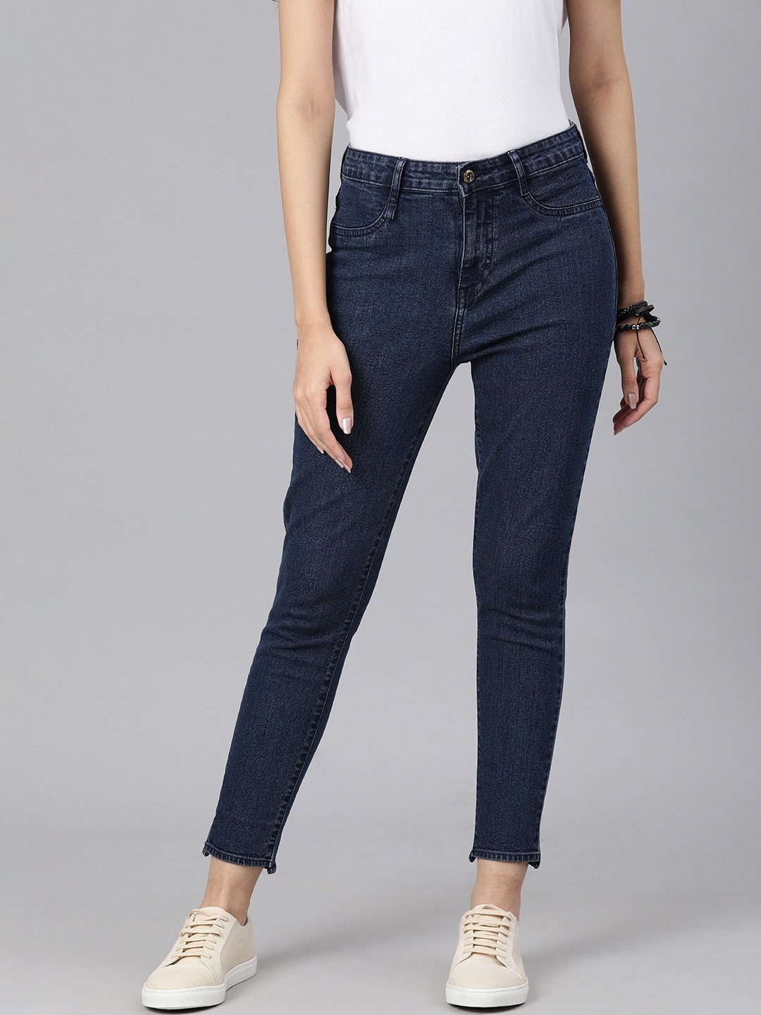 

The Roadster Lifestyle Co Women Navy Blue Skinny Fit Stretchable Jeans