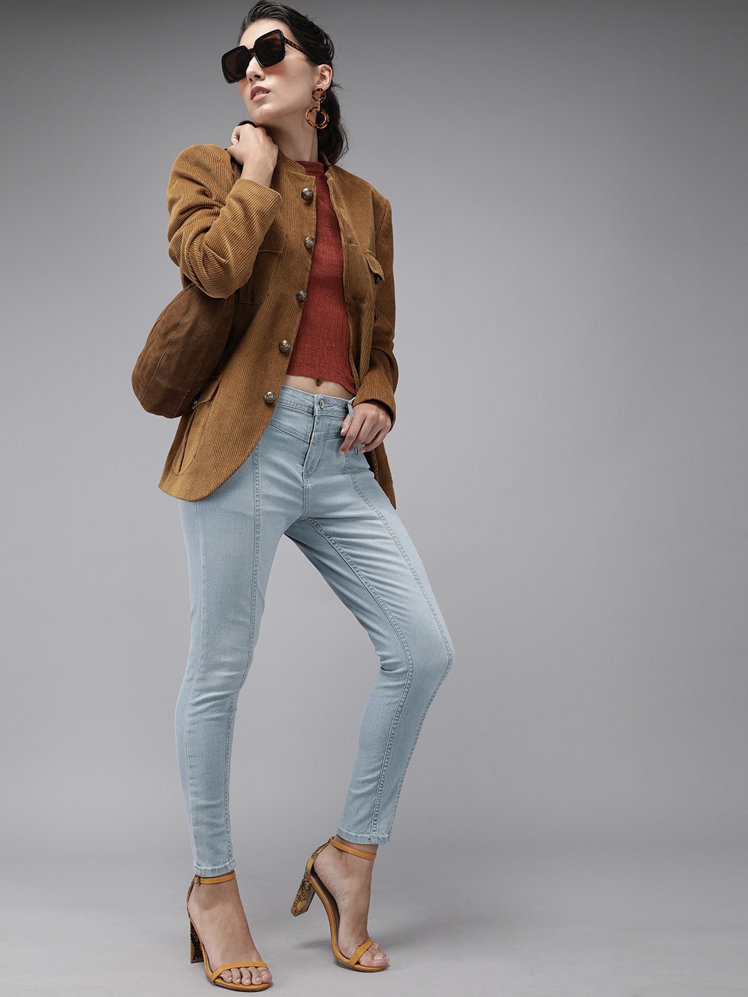 

The Roadster Lifestyle Co Women Blue Super Skinny Fit High-Rise Clean Look Stretchable Jeans