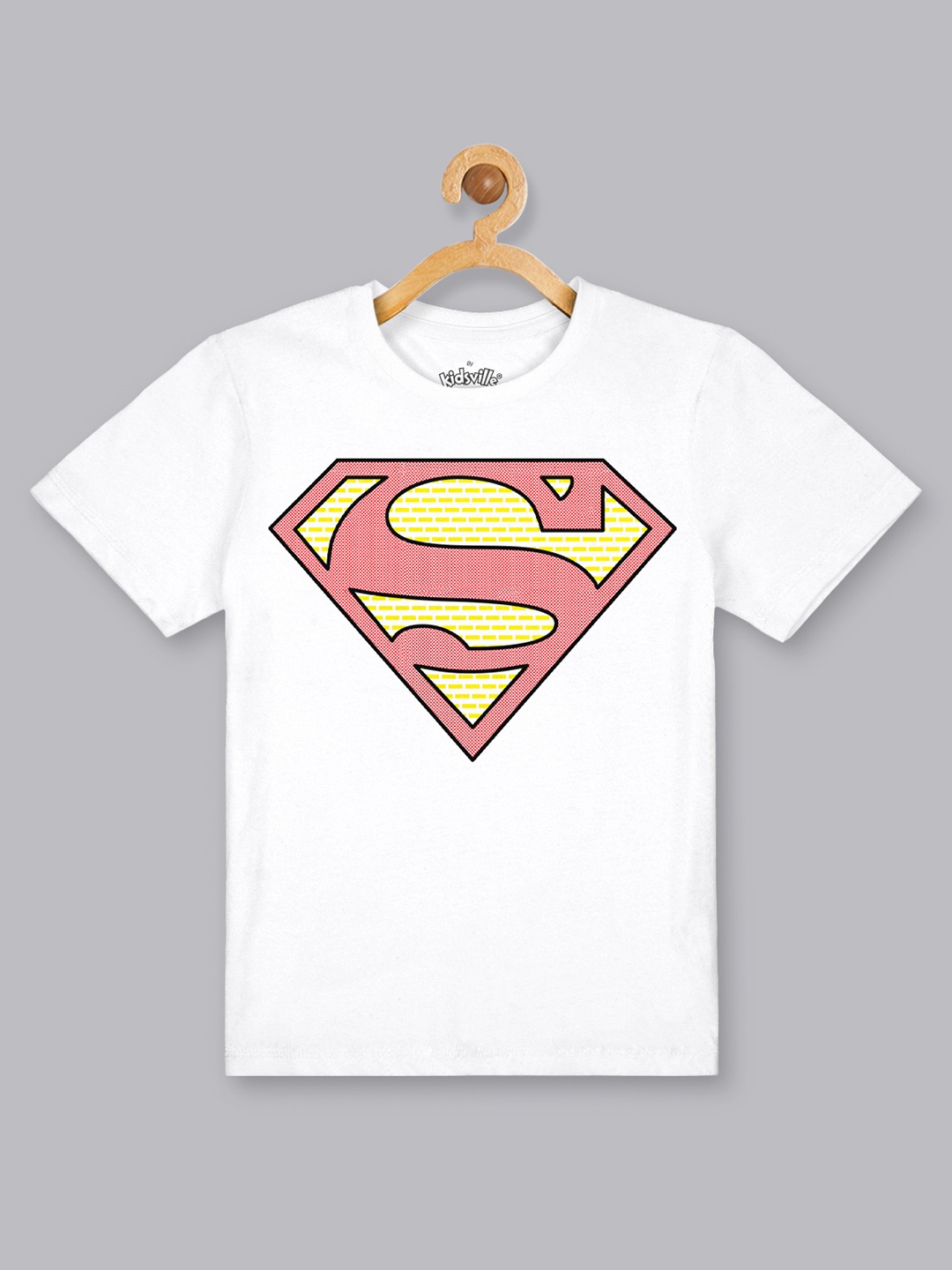 

Kids Ville Superman Printed White tshirt for Boys