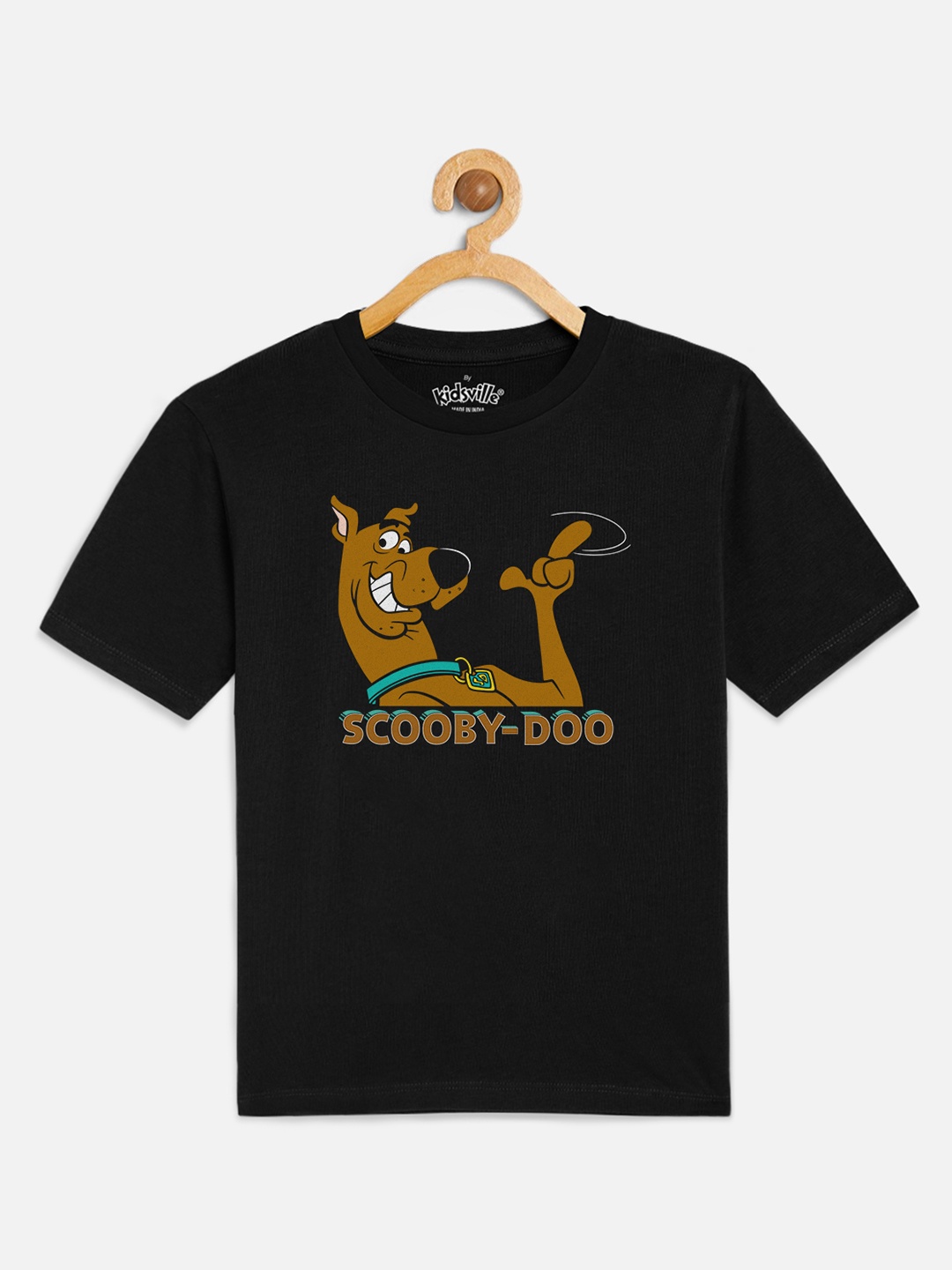 

Kids Ville Boys Black Scooby Doo Printed Round Neck T-shirt