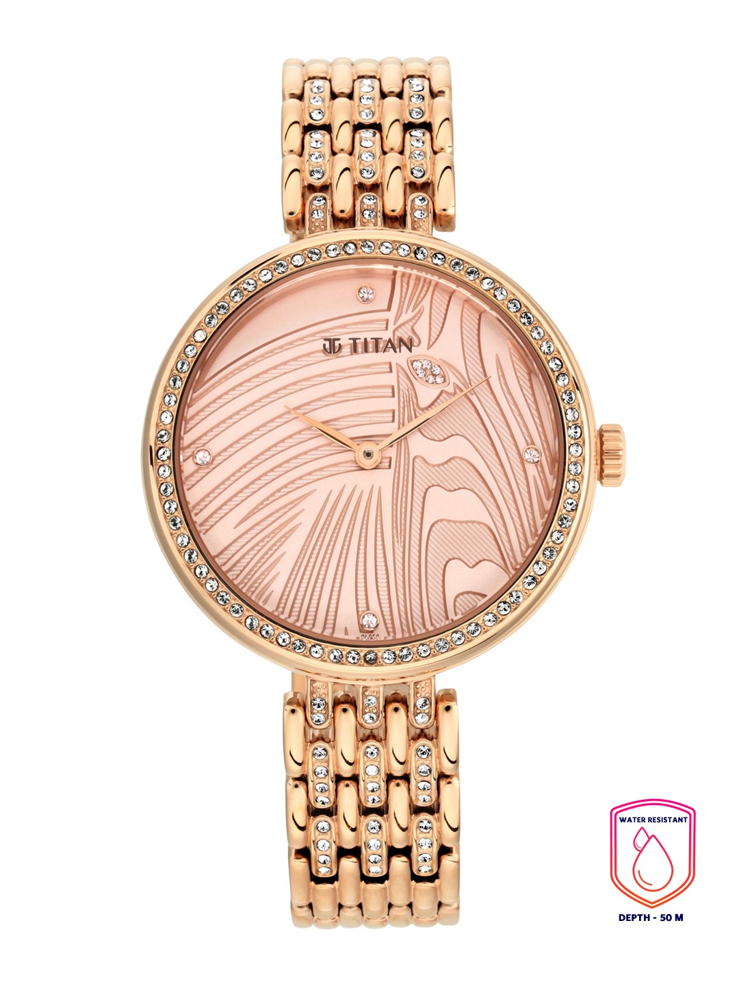 

Titan Women Rose Gold Analogue Watch 95129WM01