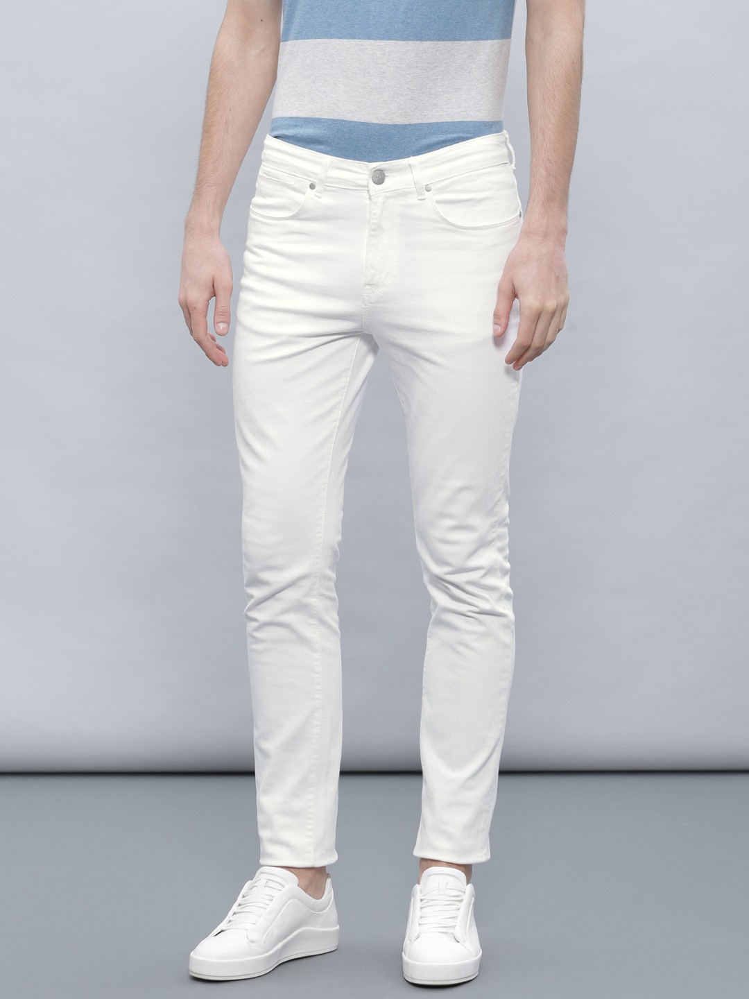 

ether Men White Skinny Fit Jeans