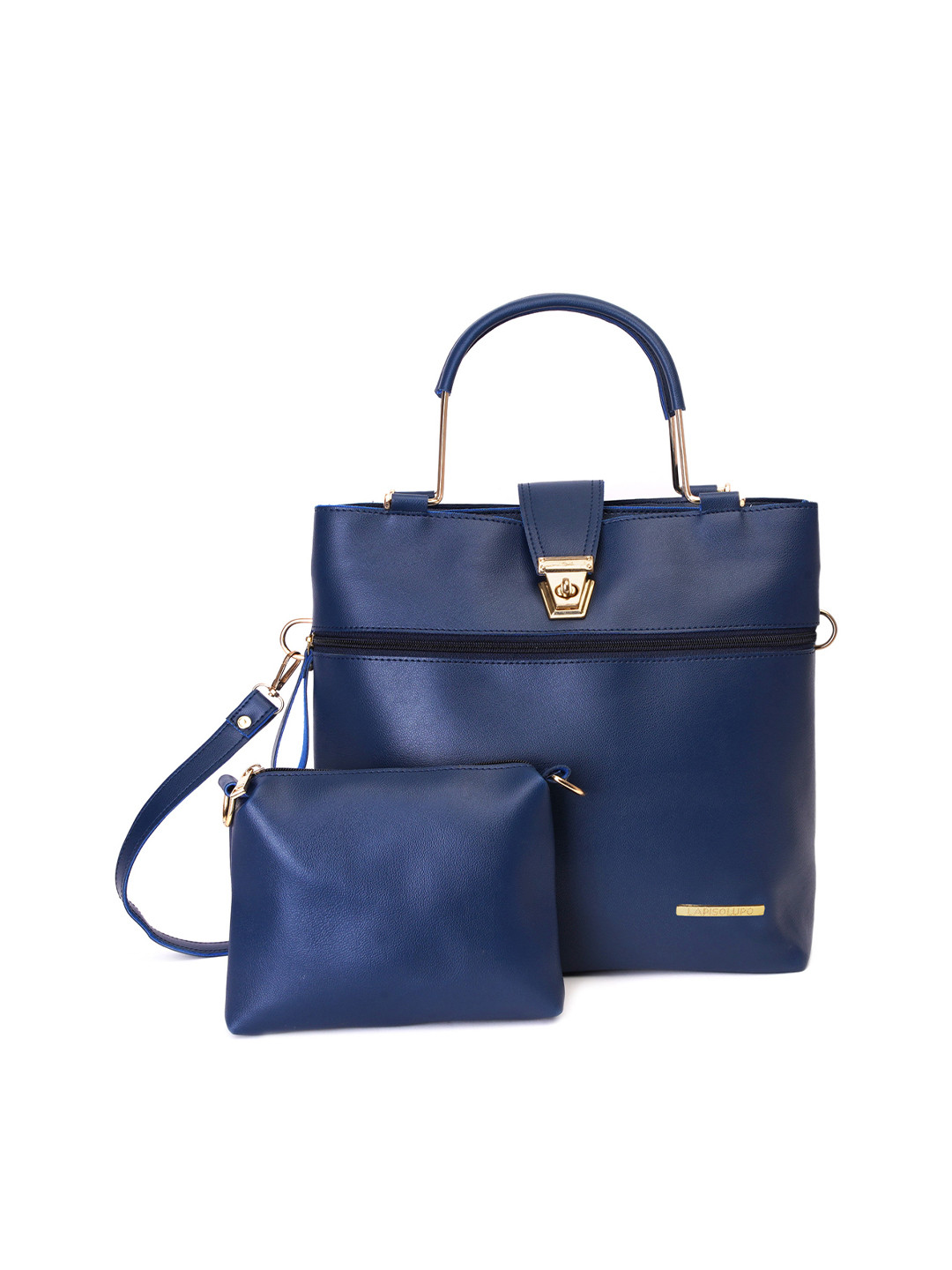 

Lapis O Lupo Blue Solid Handheld Bag with Pouch