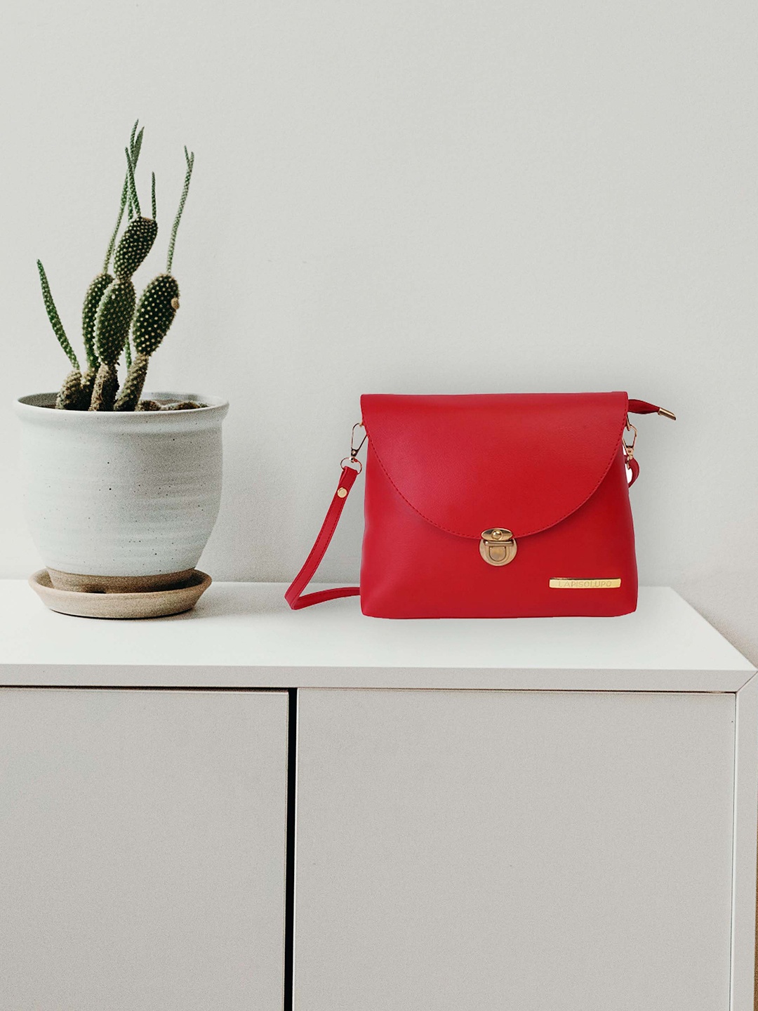 

Lapis O Lupo Red Solid Sling Bag