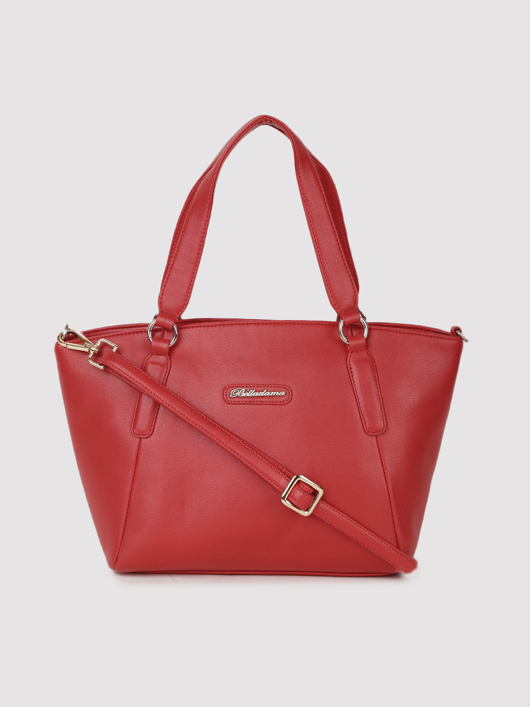 

BELLADAMA Red Structured Rosa Handheld Bag