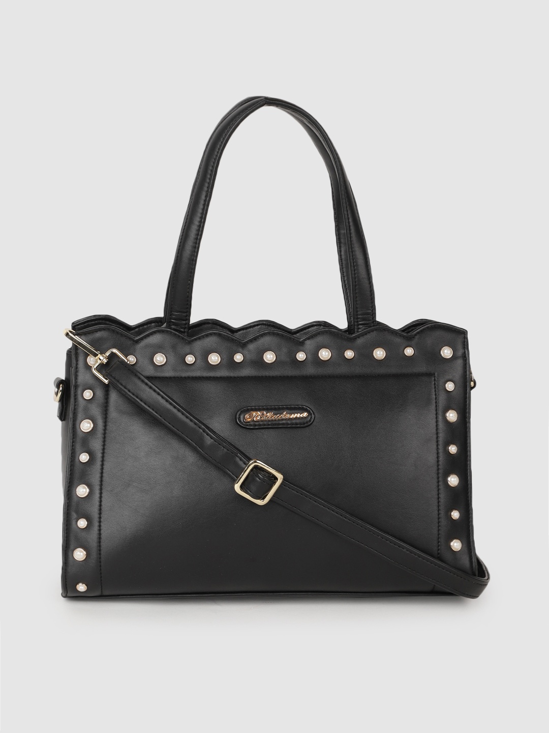 

BELLADAMA Black Structured Handheld Bag