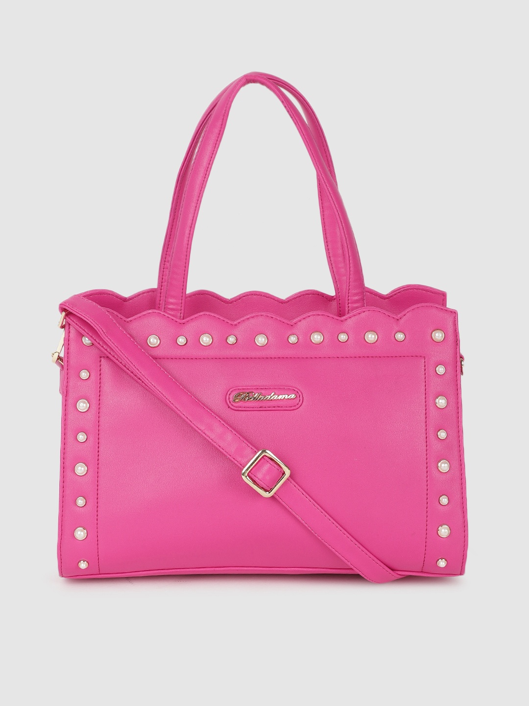 

BELLADAMA Pink Embellished Handheld Bag