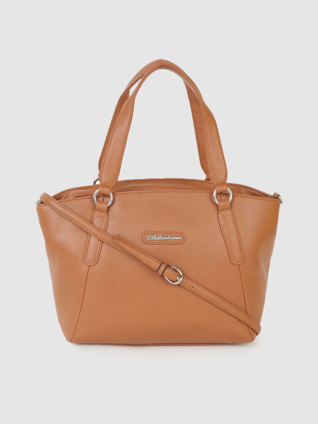 

BELLADAMA Tan Brown Structured Rosa Handheld Bag