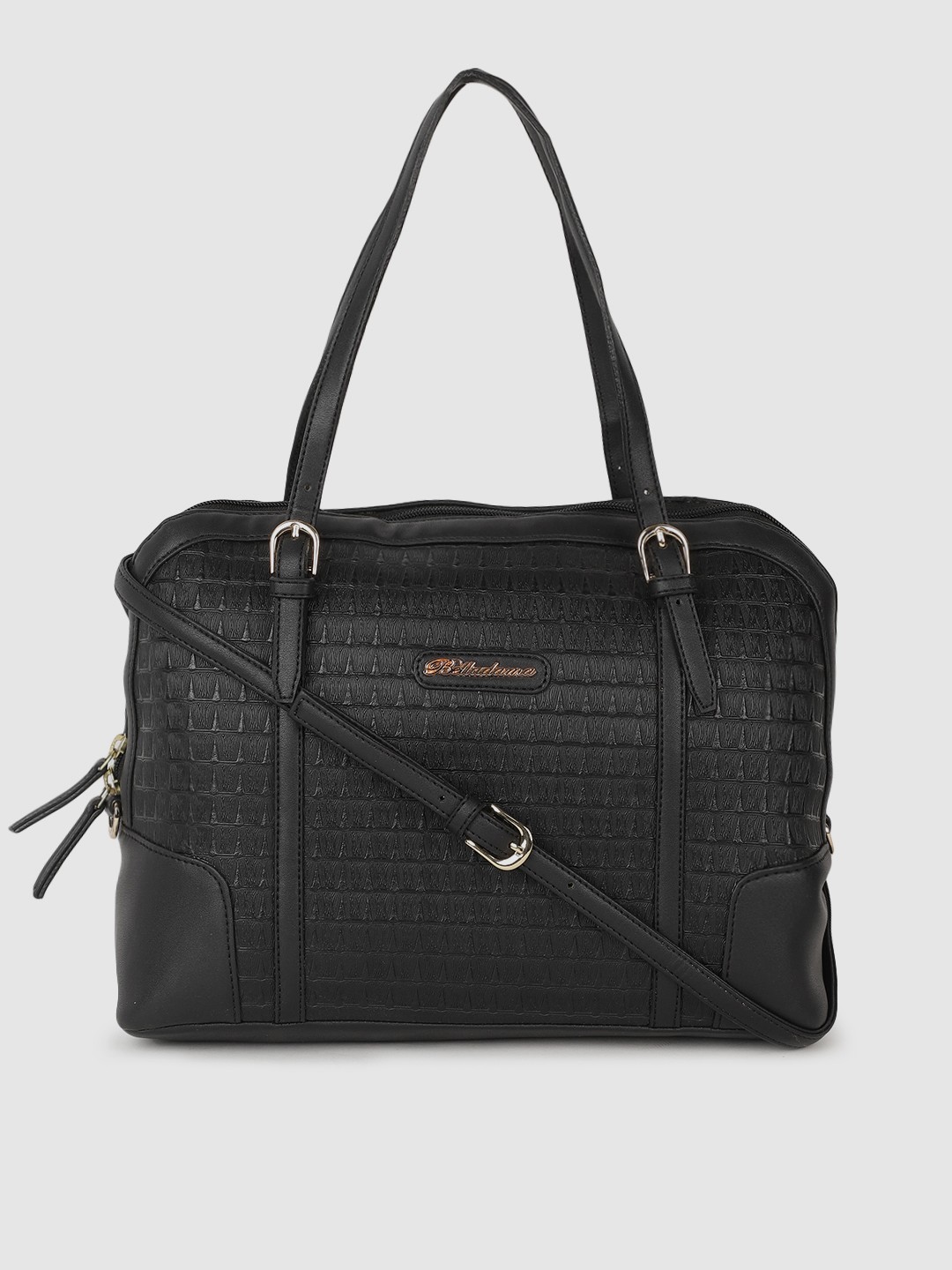 

BELLADAMA Women Black Textured Shoulder Bag