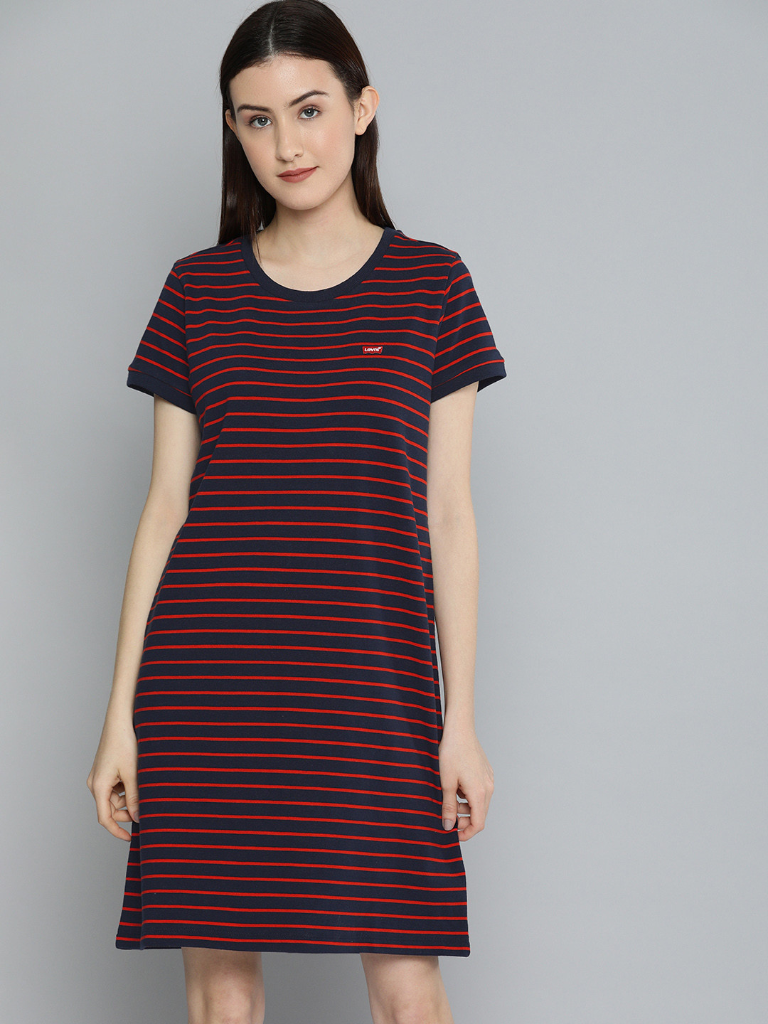 

Levis Blue & Red Striped Sustainable T-shirt Dress