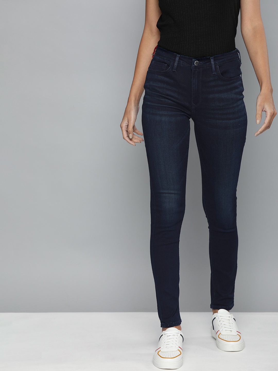 

Levis Women Blue Skinny Fit Mid-Rise Clean Look Stretchable Sustainable Jeans