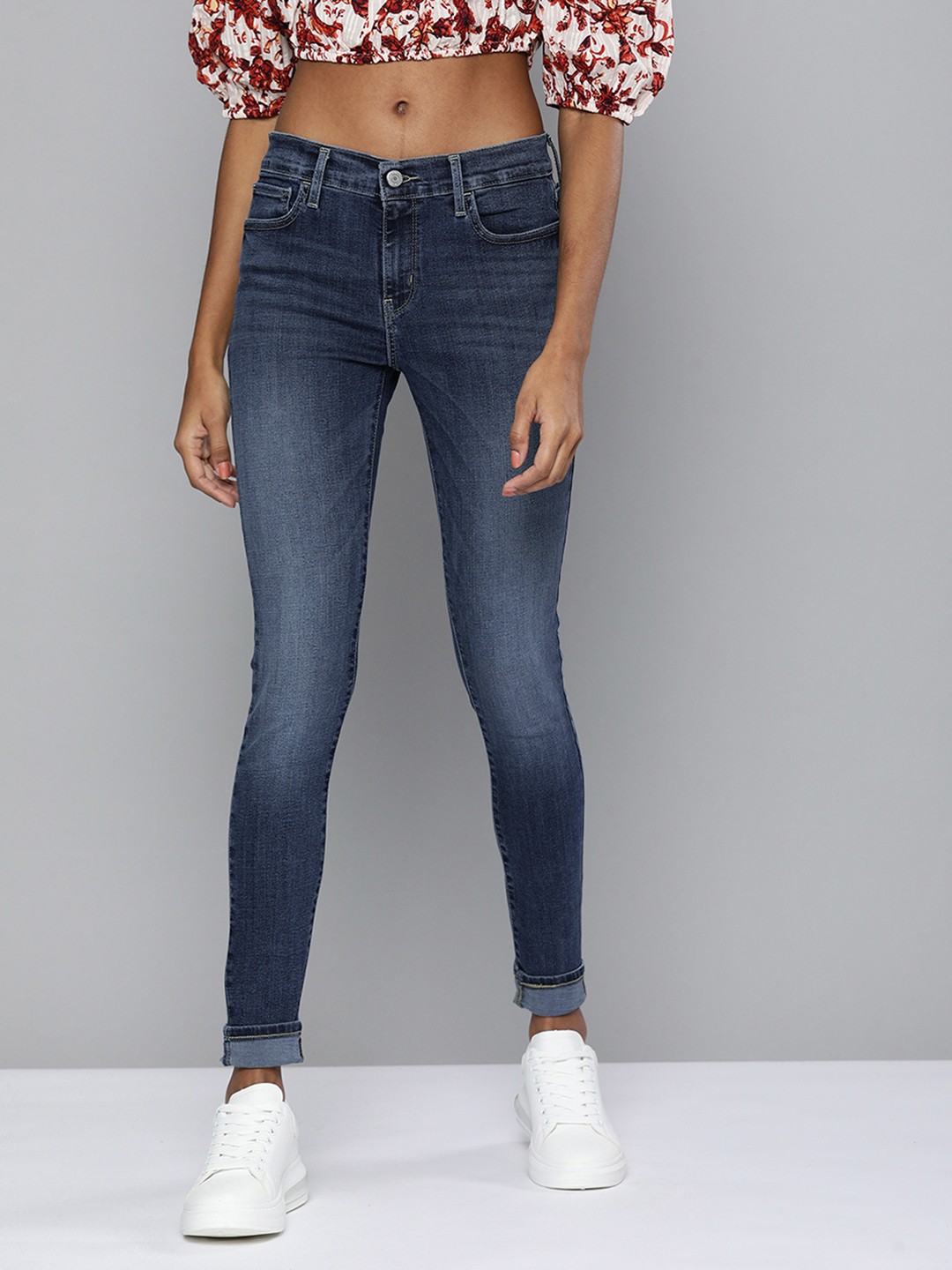 

Levis Women Blue Super Skinny Fit Heavy Fade Jeans
