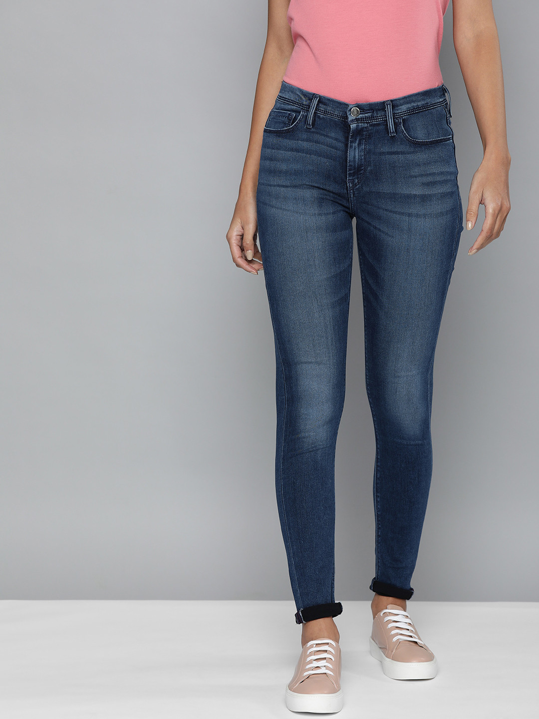 

Levis Women Blue Regular Fit Mid-Rise Clean Look Sustainable Jeans