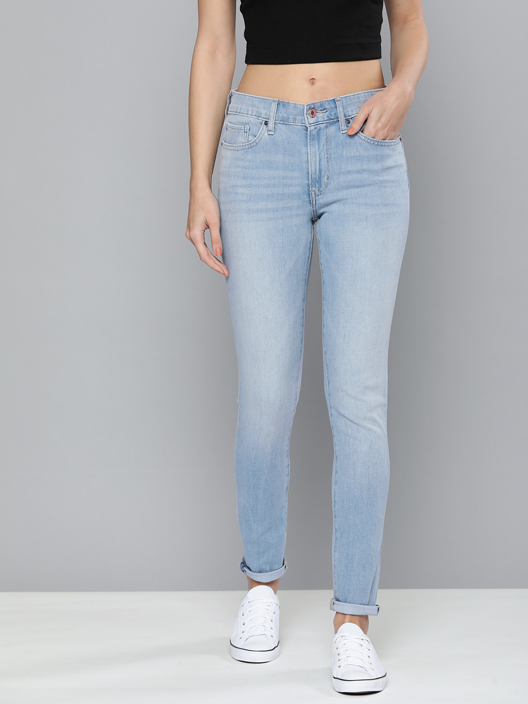 

Levis Women Blue Skinny Fit Heavy Fade Jeans