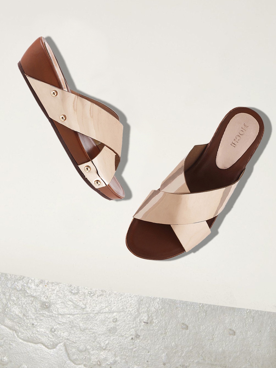 

Mochi Women Beige Embellished Wedges